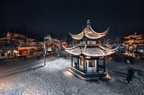 Snow scene of Confucius Temple
