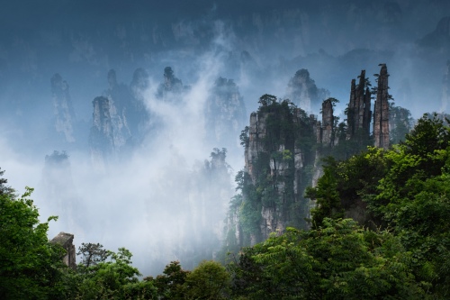 Light clouds on mountains 1