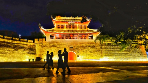 quare dance in ancient city