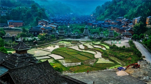 The dawn of Miao village