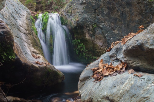 Falling water.