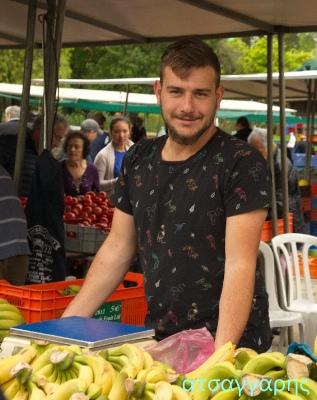 SMALL SELLER BOY URBAN MARKET  IN NICOSIA CYPRUS