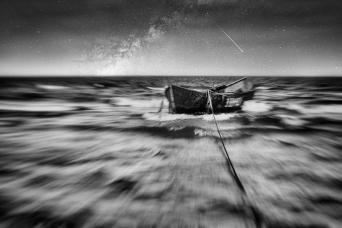Boat in night