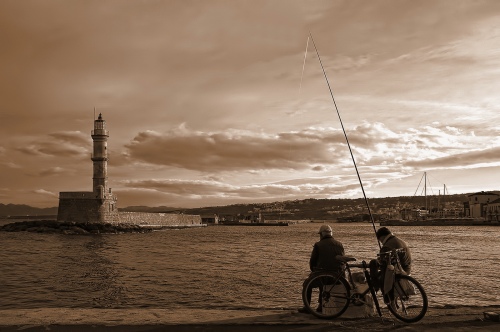 friends fishing