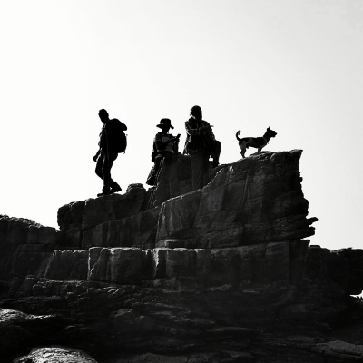 hiking silhouettes