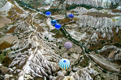 Blue hot ballons