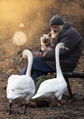 His family