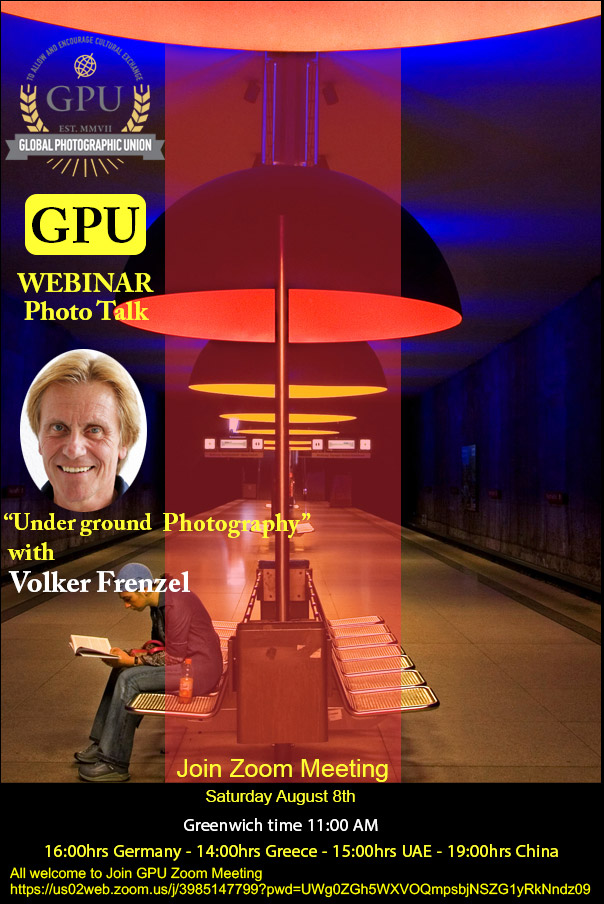 Underground Photography with Volker Frenzel a GPU Webinar on August 8th 2020