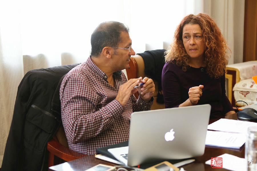 The GPU President Manolis  Metzakis (Left), the GPU GPU General Secretary Marija Milovanovi Maksimovi  (Right) were closely communicating